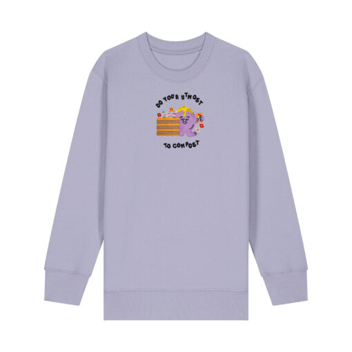Do your utmost to compost - Unisex Children Crew Neck Sweatshirt - Image 9