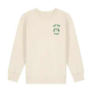 Love your planet with Map (Outline) - Unisex Children Crew Neck Sweatshirt