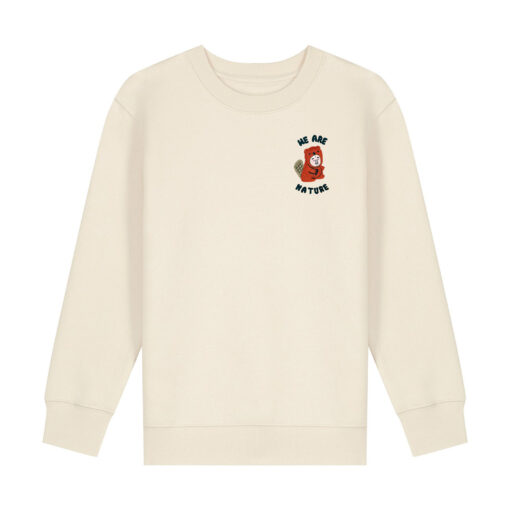 We are nature with Beaver - Unisex Children Crew Neck Sweatshirt