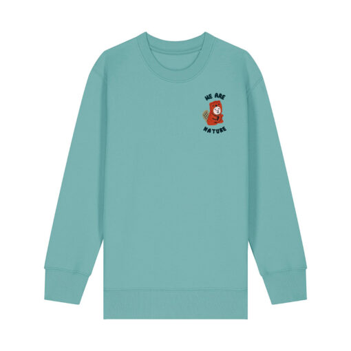 We are nature with Beaver - Unisex Children Crew Neck Sweatshirt - Image 10