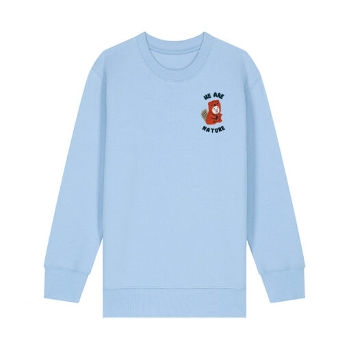 We are nature with Beaver - Unisex Children Crew Neck Sweatshirt - Image 5