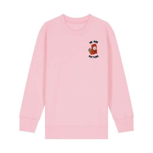 We are nature with Beaver - Unisex Children Crew Neck Sweatshirt - Image 6