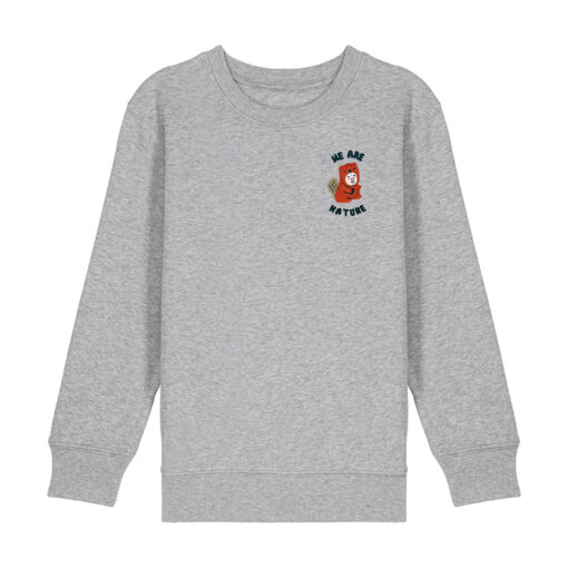 We are nature with Beaver - Unisex Children Crew Neck Sweatshirt - Image 8
