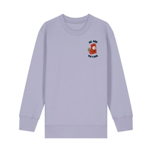 We are nature with Beaver - Unisex Children Crew Neck Sweatshirt - Image 9