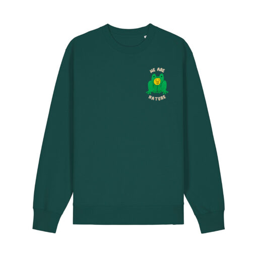 We are nature with Frog - Unisex Adult Crew Neck Sweatshirt - Image 3