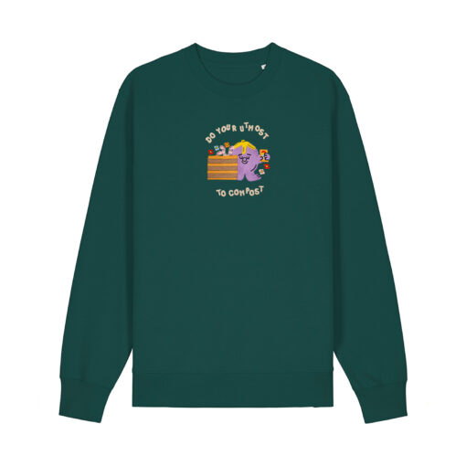 Do your utmost to compost - Unisex Adult Crew Neck Sweatshirt - Image 3