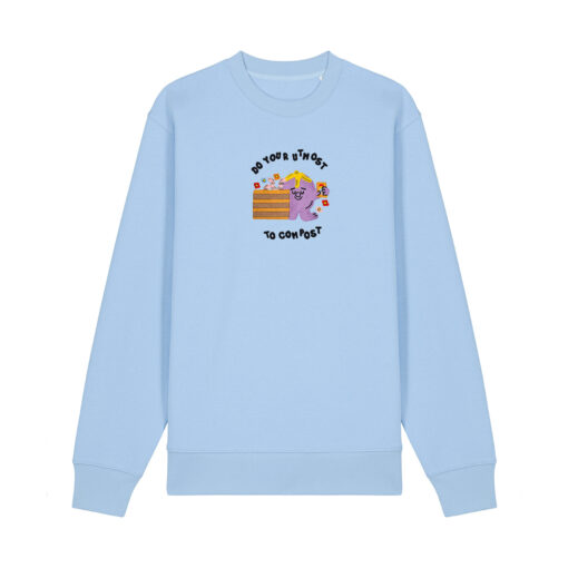Do your utmost to compost - Unisex Adult Crew Neck Sweatshirt - Image 5