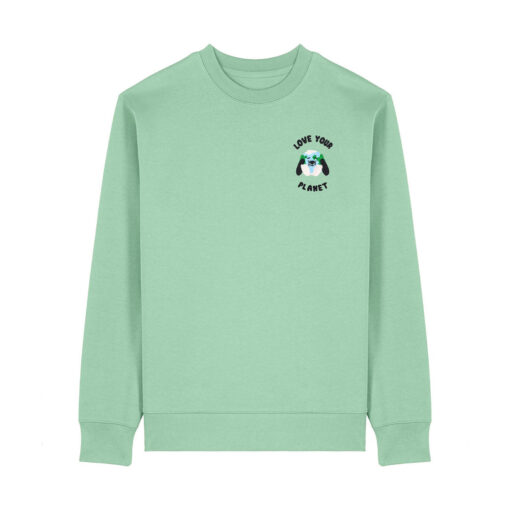 Love your planet with Map - Unisex Adult Crew Neck Sweatshirt - Image 12