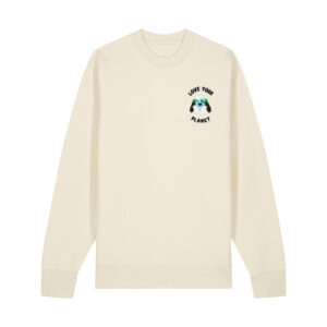 Love your planet with Map - Unisex Adult Crew Neck Sweatshirt