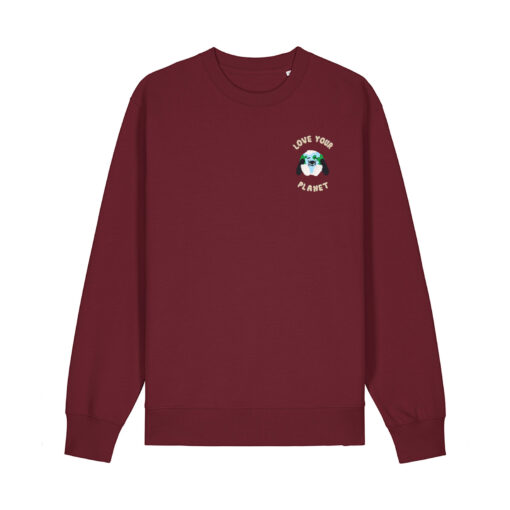 Love your planet with Map - Unisex Adult Crew Neck Sweatshirt - Image 6