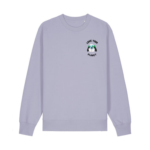 Love your planet with Map - Unisex Adult Crew Neck Sweatshirt - Image 11