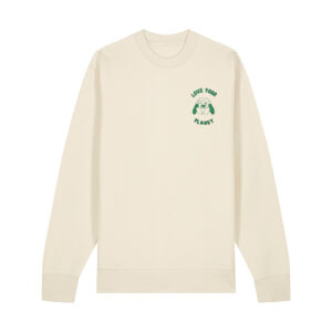 Love your planet with Map (Outline) - Unisex Adult Crew Neck Sweatshirt