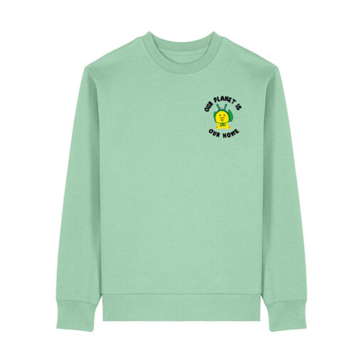 Our planet is our home with Snail - Unisex Adult Crew Neck Sweatshirt - Image 12