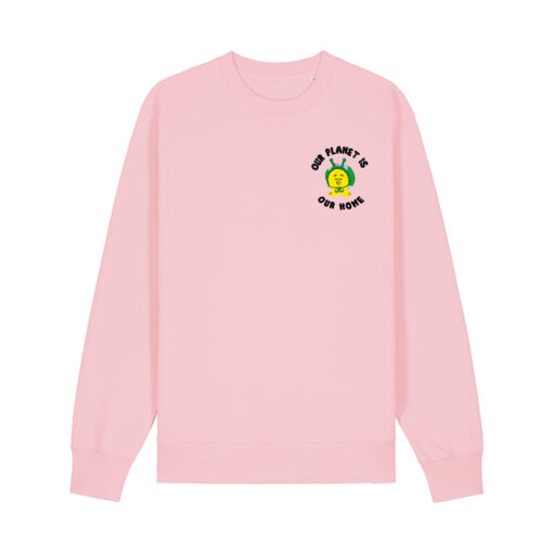 Our planet is our home with Snail - Unisex Adult Crew Neck Sweatshirt - Image 7