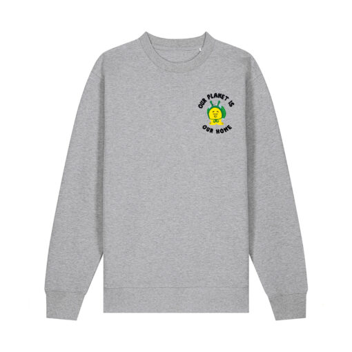 Our planet is our home with Snail - Unisex Adult Crew Neck Sweatshirt - Image 9