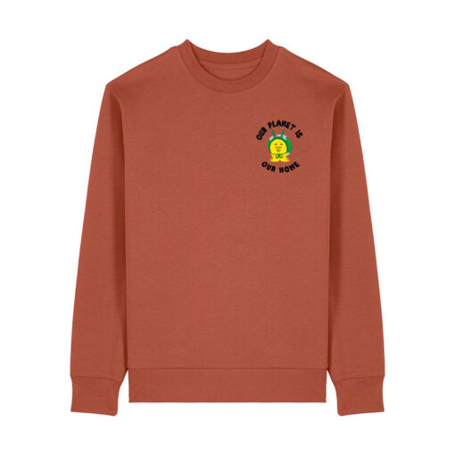 Our planet is our home with Snail - Unisex Adult Crew Neck Sweatshirt - Image 10