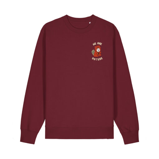 We are nature with Beaver - Unisex Adult Crew Neck Sweatshirt - Image 6